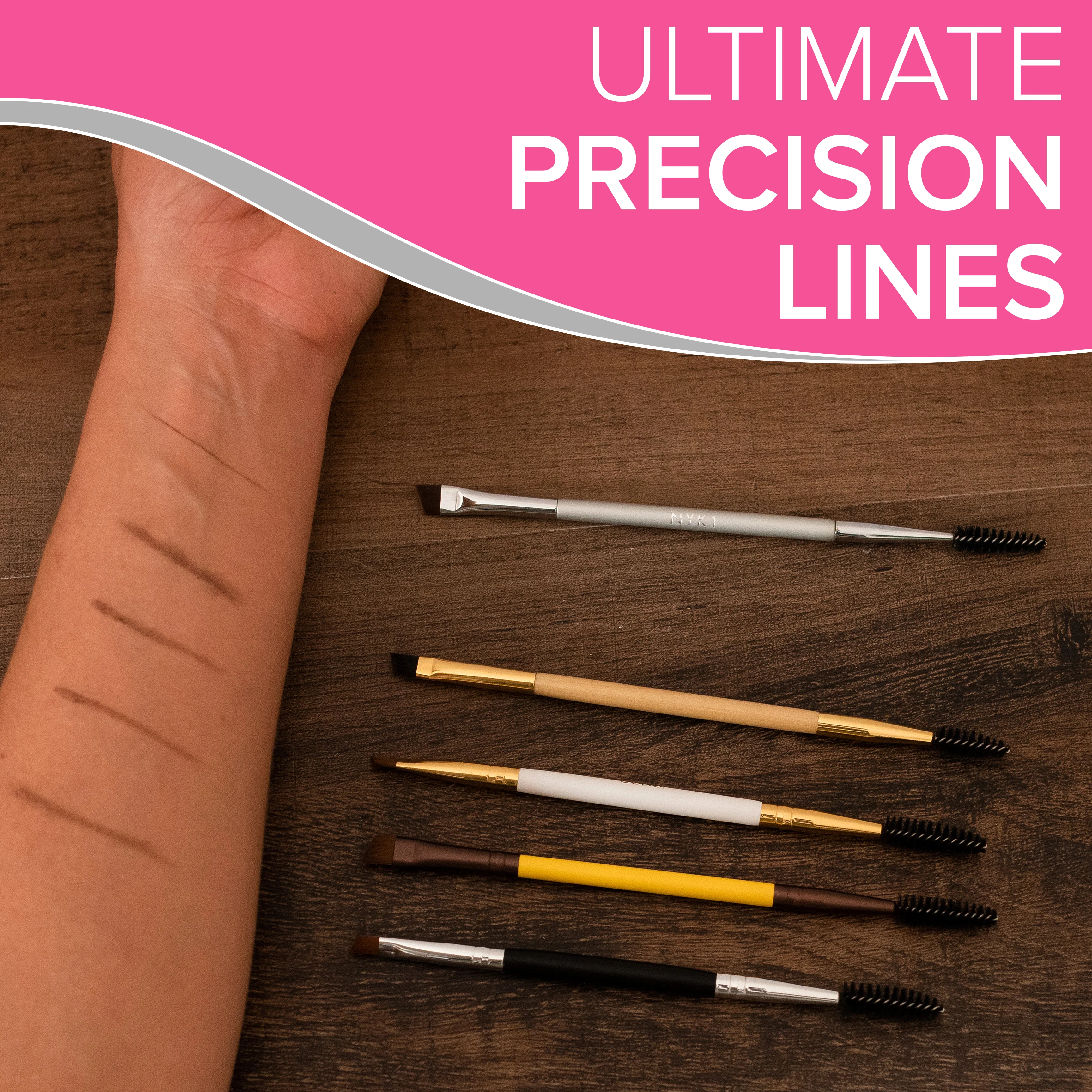 NYK1 Line&Define Precision Angled Eyebrow & Eyelash Duo Brush - Image 6