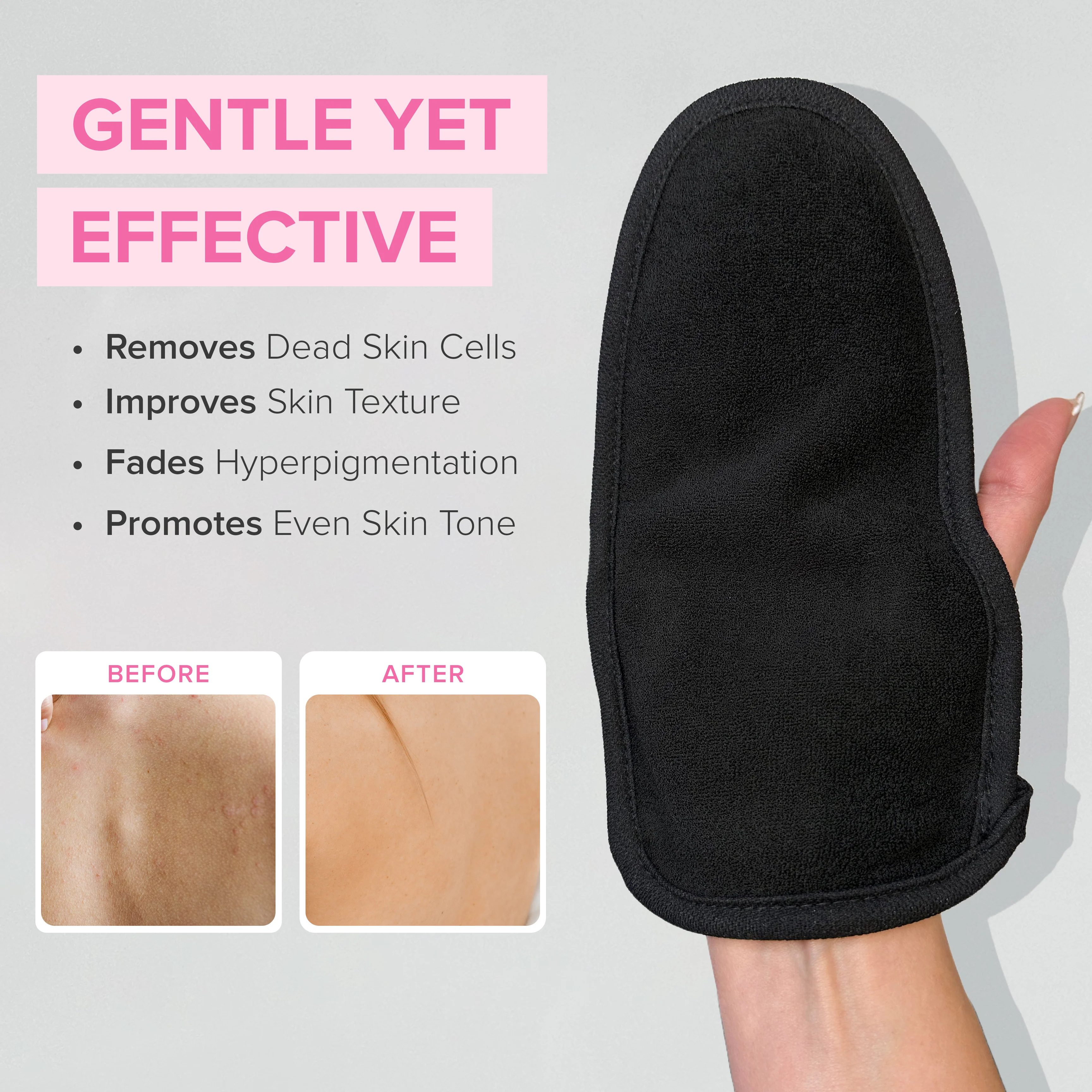 NYK1 Exfolimitt Spa Mitt (Black / Pink) - Image 5