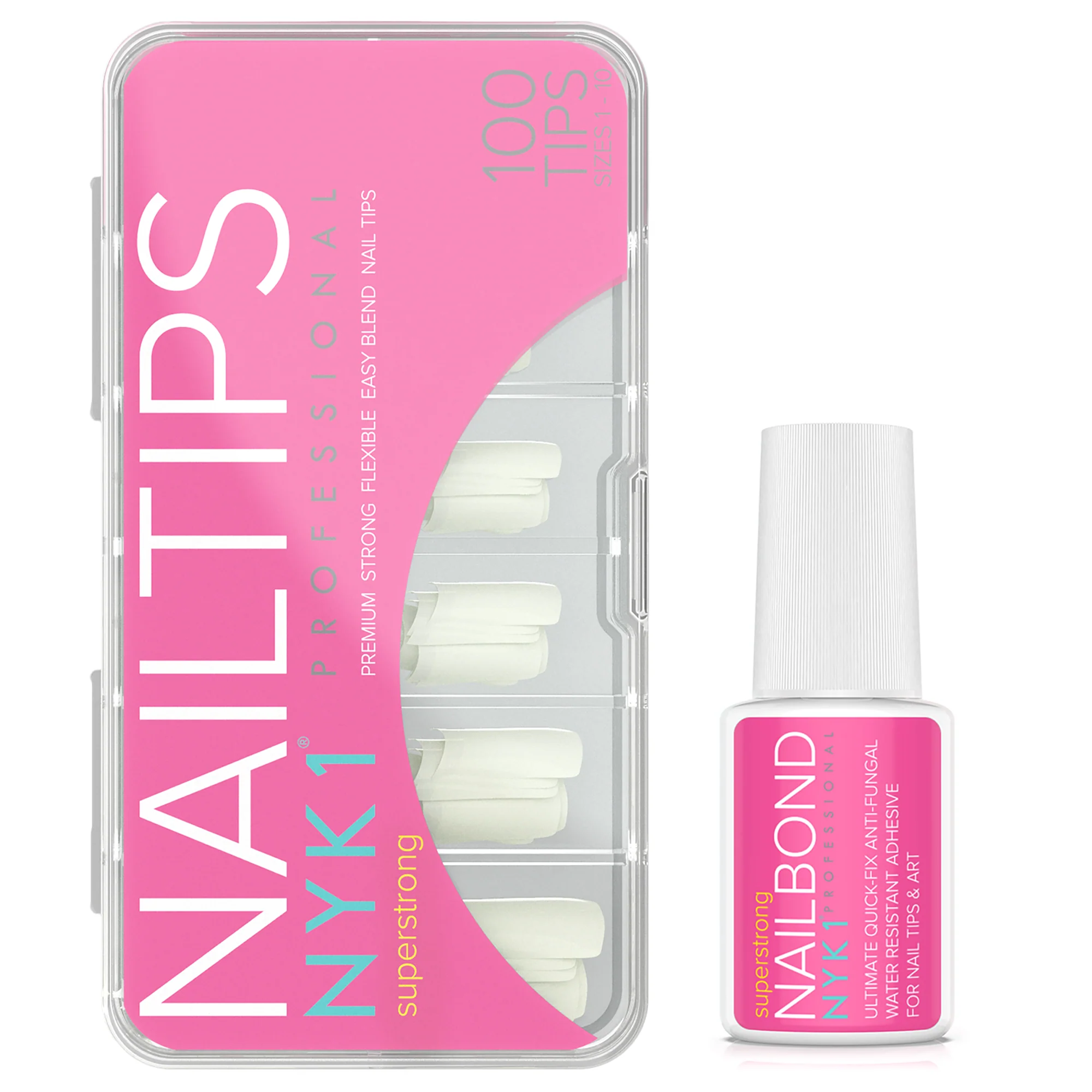 NYK1 Salon Professional Nail Tips (Natural / White) - Image 8